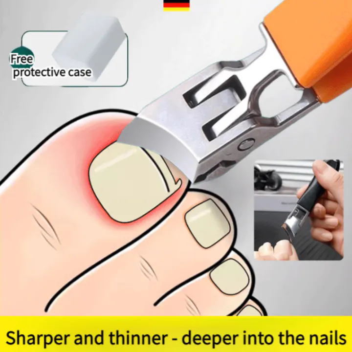 Large Angle Anti-Splash Nail Clipper Thick Hard Nail Toes Nail Special Nail Cutter Stainless Steel Large Opening Ingrown Toenail Clippers