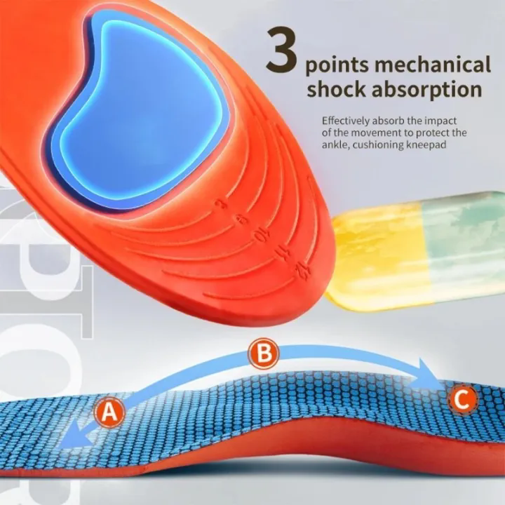 41-46 Adjustable Men's Shoes Pads Orthopedic Air Cushion Insoles Shock Absorption Anti-Pain Support for Shoes