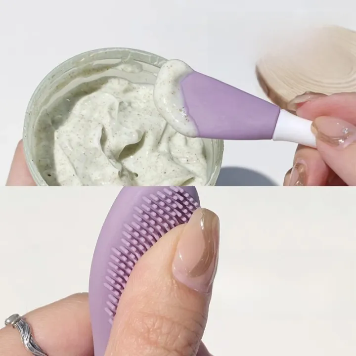 Silicone Mask Brush 2 In 1 Facial Cleansing Tool Scrub Pores Blackhead Deep Cleansing