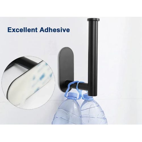 Toilet Paper Holders Self Adhesive Toilet Paper Towel Holder Stainless Steel Wall Mount Toilet Roll Holder No Punching Tissue Towel Roll Dispenser for Bathroom Kitchen Wall Hooks