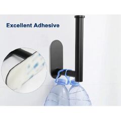 Toilet Paper Holders Self Adhesive Toilet Paper Towel Holder Stainless Steel Wall Mount Toilet Roll Holder No Punching Tissue Towel Roll Dispenser for Bathroom Kitchen Wall Hooks
