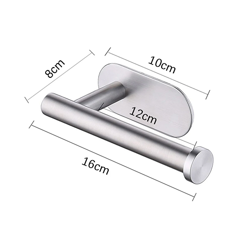 Toilet Paper Holders Self Adhesive Toilet Paper Towel Holder Stainless Steel Wall Mount Toilet Roll Holder No Punching Tissue Towel Roll Dispenser for Bathroom Kitchen Wall Hooks