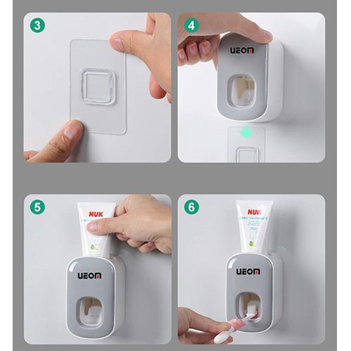 Wall Mount Automatic Toothpaste Dispenser Bathroom Accessories Set Toothpaste Squeezer Dispenser Bathroom Toothbrush Holder Tool Toothpaste Storage