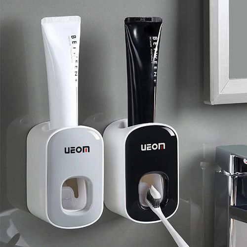 Wall Mount Automatic Toothpaste Dispenser Bathroom Accessories Set Toothpaste Squeezer Dispenser Bathroom Toothbrush Holder Tool Toothpaste Storage