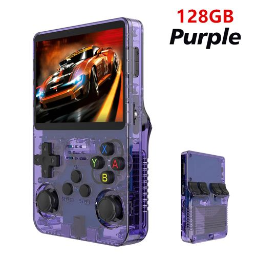 Open Source R36S Retro Handheld Video Game Console Linux System 3.5 Inch IPS Screen Portable Pocket Video Player R35S 128GB Games