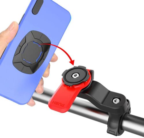 Motorcycle Bike Phone Holder Stand Bicycle Quad Lock Phone Holder Bike Holder 360° Rotatable Navigation Support Security Bracket