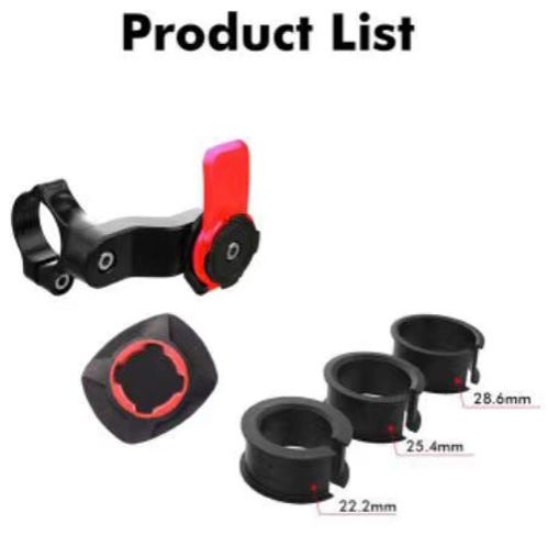 Motorcycle Bike Phone Holder Stand Bicycle Quad Lock Phone Holder Bike Holder 360° Rotatable Navigation Support Security Bracket
