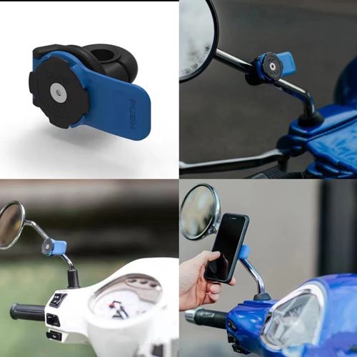 Motorcycle Bike Phone Holder Stand Bicycle Quad Lock Phone Holder Bike Holder 360° Rotatable Navigation Support Security Bracket