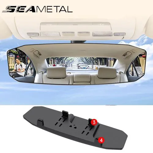 Wide Angle Convex Rearview Mirror Anti Glare Car Interior Rear View Baby Child Seat Watch Sun Visor Mirror Covers