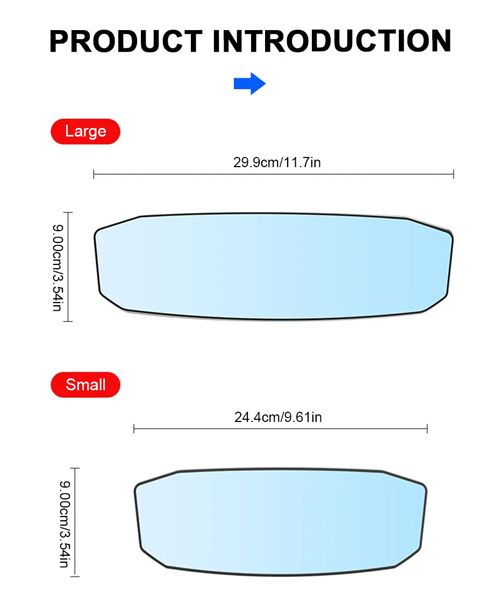 Wide Angle Convex Rearview Mirror Anti Glare Car Interior Rear View Baby Child Seat Watch Sun Visor Mirror Covers