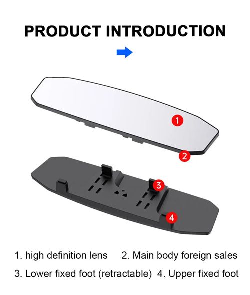 Wide Angle Convex Rearview Mirror Anti Glare Car Interior Rear View Baby Child Seat Watch Sun Visor Mirror Covers