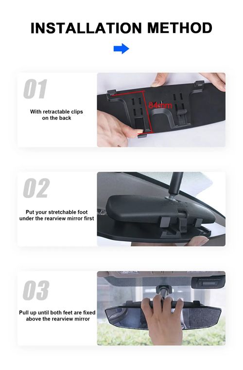 Wide Angle Convex Rearview Mirror Anti Glare Car Interior Rear View Baby Child Seat Watch Sun Visor Mirror Covers