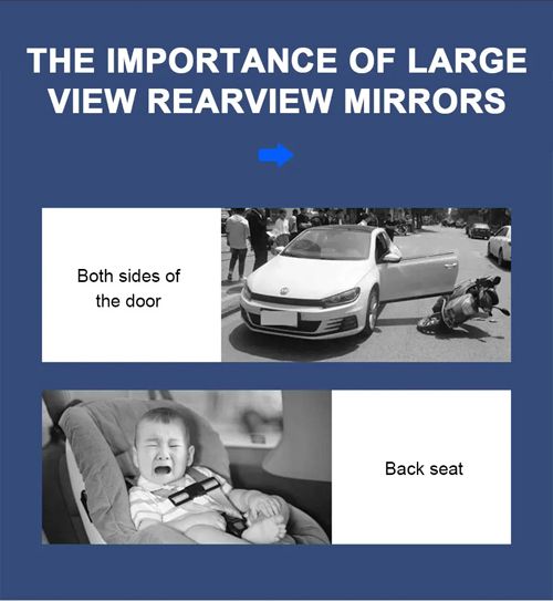 Wide Angle Convex Rearview Mirror Anti Glare Car Interior Rear View Baby Child Seat Watch Sun Visor Mirror Covers