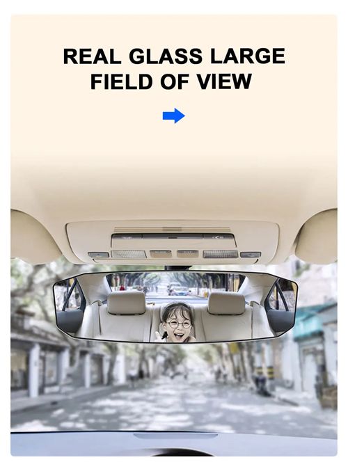 Wide Angle Convex Rearview Mirror Anti Glare Car Interior Rear View Baby Child Seat Watch Sun Visor Mirror Covers