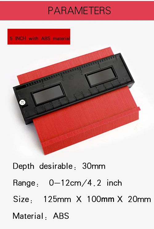 Profile Contour Gauge line Copier Ruler Cutting template Construction Woodworking Measuring instrument ceramic Tiling tiles tool