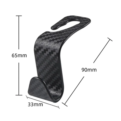 Carbon Fibre Hook Car Seat Headrest Hook Auto Back Seat Organizer Hanger Handbag Clothes Bracket Car Interior Accessories