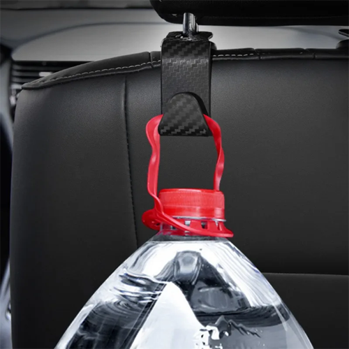 Carbon Fibre Hook Car Seat Headrest Hook Auto Back Seat Organizer Hanger Handbag Clothes Bracket Car Interior Accessories
