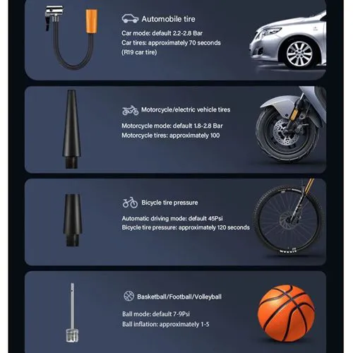 Wireless Car Air Compressor Air Pump Portable Air Pump Electric Tire Inflator Pump for Motorcycle Bicycle Boat AUTO Tyre Balls Inflatable