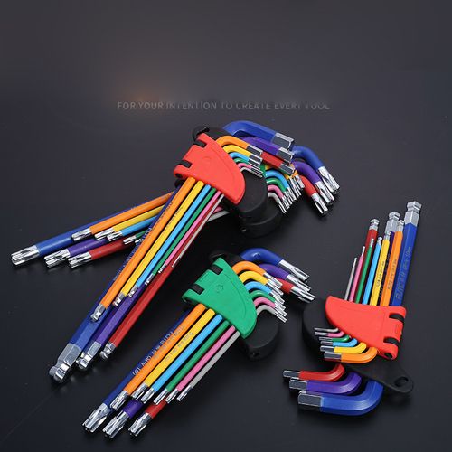 Allen Key Set L Wrench Kit For Allen Screw 9PCS Long Arm Hex Key Set 1.5mm To 10mm Hexagon Spanner Hand Tools For Bicycle Repair