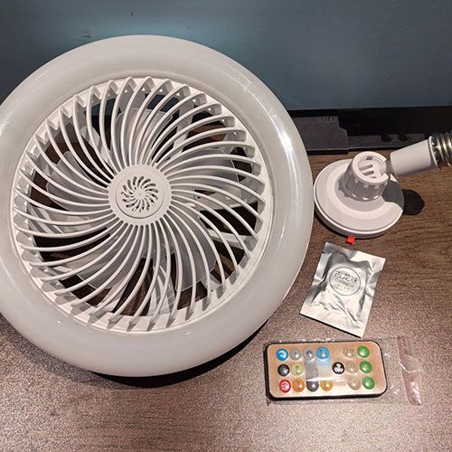 Modern Ceiling Fan With Light E27 Socket Led Ceiling Fan With 3 Lighting Adjustable Wind Speed Modes Remote Control For Garage