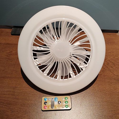 Modern Ceiling Fan With Light E27 Socket Led Ceiling Fan With 3 Lighting Adjustable Wind Speed Modes Remote Control For Garage