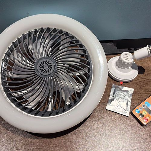Modern Ceiling Fan With Light E27 Socket Led Ceiling Fan With 3 Lighting Adjustable Wind Speed Modes Remote Control For Garage
