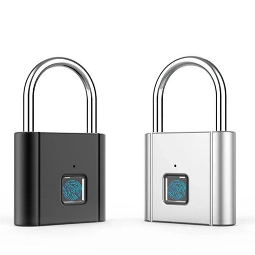 Keyless USB charging fingerprint lock Smart padlock Waterproof door lock 0.2 seconds unlock portable anti-theft padlock zinc