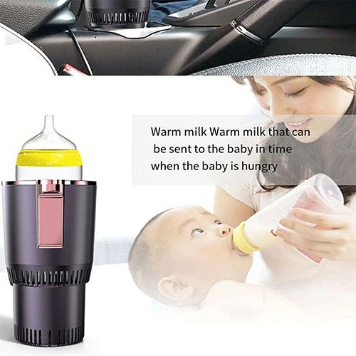 Smart Car 2-In-1 Hot And Cold Cup Drinks Holder Home Fast Refrigeration Cooling/Heating Mini Touch Screen Beverage Mug