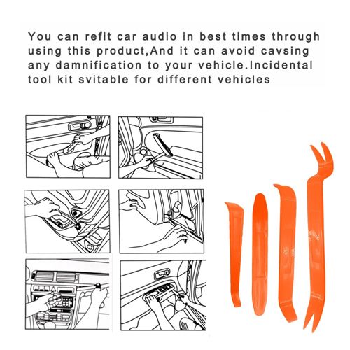 4 Stks/set Draagbare Auto Panel Removal Tool Kit Nail Puller Radio Audio Deur Pry Reparatie Clip Trim Dash Removal Installer hand Tool