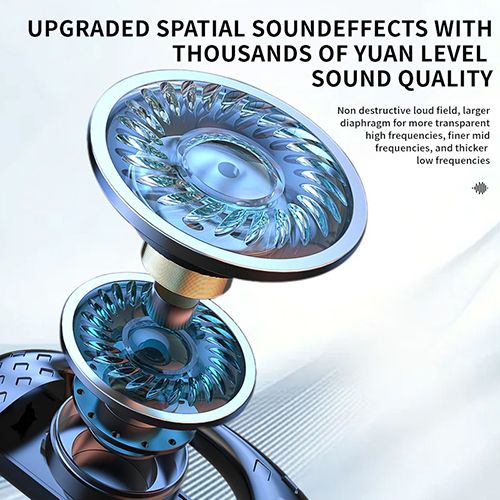 Bluetooth 5.4 Open 180° Rotation Wireless Business Headset With Mic Air Conduction Ear-hook Touch Control Sports Hifi Earphone