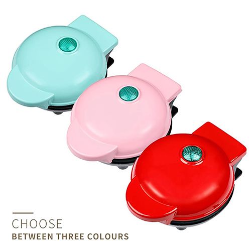 Mini Waffle Maker - Pancake Maker, 350W Waffle Iron, Electric Round Waffle Machine for Breakfast, Dessert, Sandwich and Other Snacks