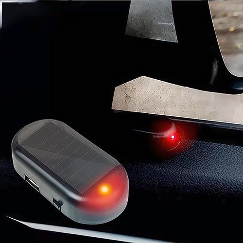 Solar Car Anti-theft Light Fake Security Light LED Flashing Light Simulated Alarm Wireless Warning Anti-Theft Caution Lamp