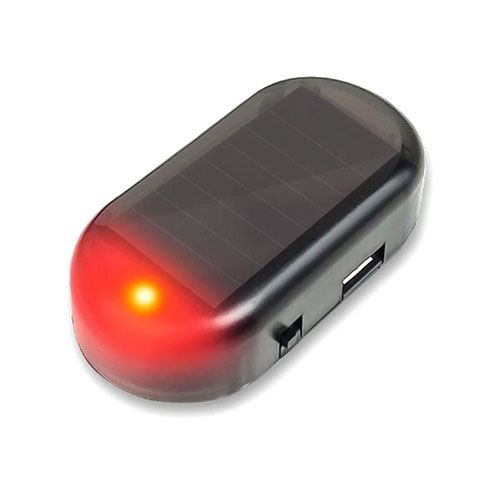 Solar Car Anti-theft Light Fake Security Light LED Flashing Light Simulated Alarm Wireless Warning Anti-Theft Caution Lamp