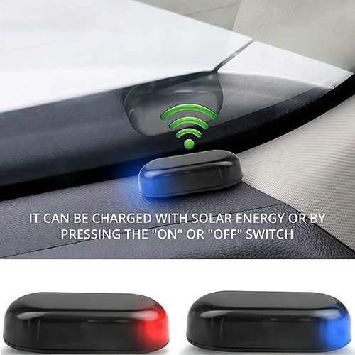 Solar Car Anti-theft Light Fake Security Light LED Flashing Light Simulated Alarm Wireless Warning Anti-Theft Caution Lamp