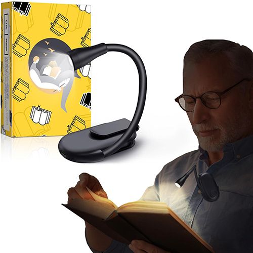 New Rechargeable Book Light Reading Lights for Books in Bed Led Book Night Lamp 3 Color Stepless Brightness Clip on Reading Lamp