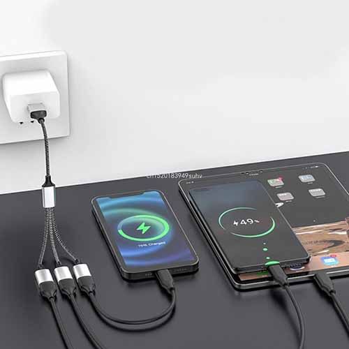 28/30cm USB Splitter Cable USB Male to 3/2 USB 2.0 Female Extension Cord ,USB Port Hub Data Power Split Adapter