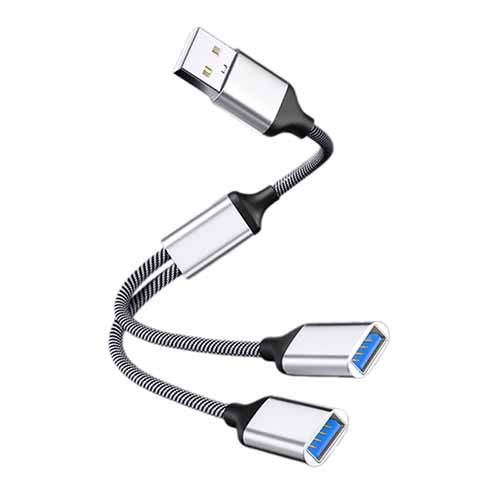28/30cm USB Splitter Cable USB Male to 3/2 USB 2.0 Female Extension Cord ,USB Port Hub Data Power Split Adapter