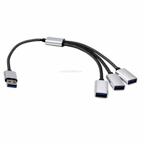 28/30cm USB Splitter Cable USB Male to 3/2 USB 2.0 Female Extension Cord ,USB Port Hub Data Power Split Adapter