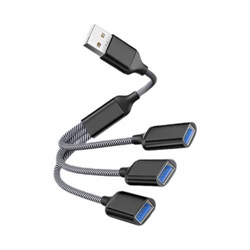 28/30cm USB Splitter Cable USB Male to 3/2 USB 2.0 Female Extension Cord ,USB Port Hub Data Power Split Adapter