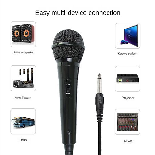 Handheld Microphone Suited for Speakers, Karaoke Singing Machines Cardioid Mic Dynamic Vocal Mic for Outdoor Activity