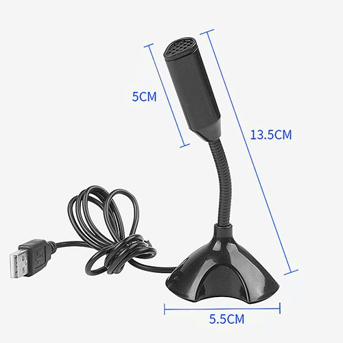 USB Laptop Microphone Voice Mic High Sensitivity Mini Studio Speech Mic Stand With Holder Gaming Conference for Desktop PC