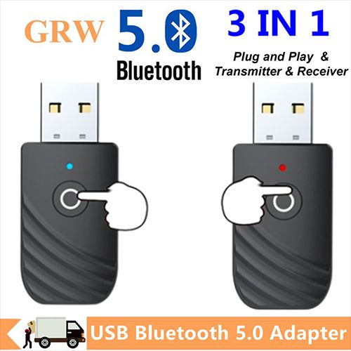 Grwibeou USB Bluetooth 5.0 Transmitter Receiver Stereo Bluetooth RCA 3.5mm AUX For TV PC Headphones Home Stereo Car HIFI Audio