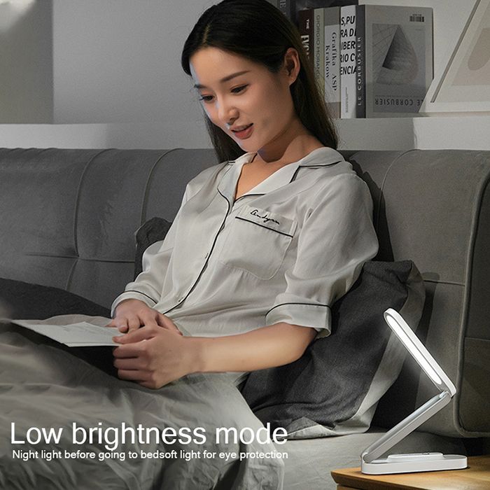2025 New Arrivals LED Desk Light Foldable Reading Light USB Rechargeable Desk Lamp Eye Protection 3-Level Dimming Lighting Table Lamp Bedside Living Bedroom Charging Night Light Charging Portable lamp