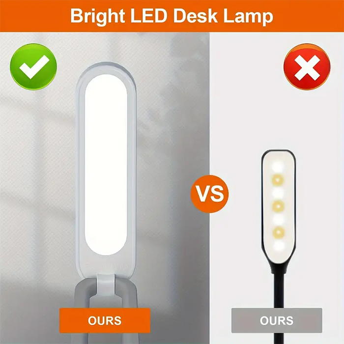 2025 New Arrivals LED Desk Light Foldable Reading Light USB Rechargeable Desk Lamp Eye Protection 3-Level Dimming Lighting Table Lamp Bedside Living Bedroom Charging Night Light Charging Portable lamp