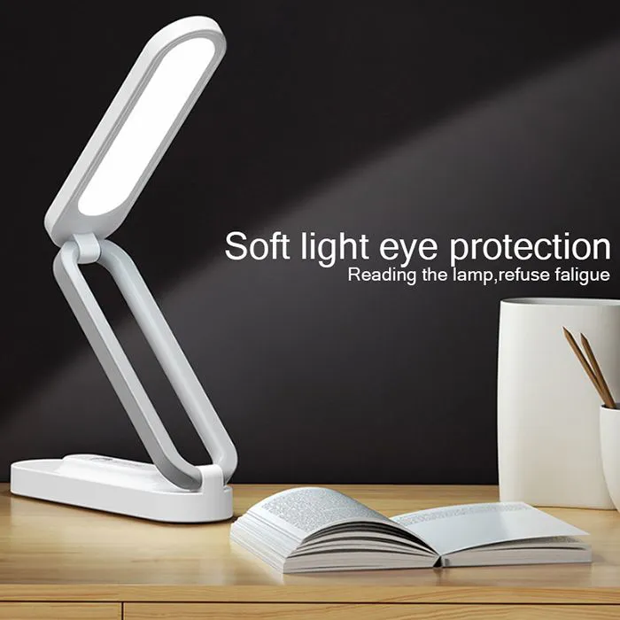 2025 New Arrivals LED Desk Light Foldable Reading Light USB Rechargeable Desk Lamp Eye Protection 3-Level Dimming Lighting Table Lamp Bedside Living Bedroom Charging Night Light Charging Portable lamp
