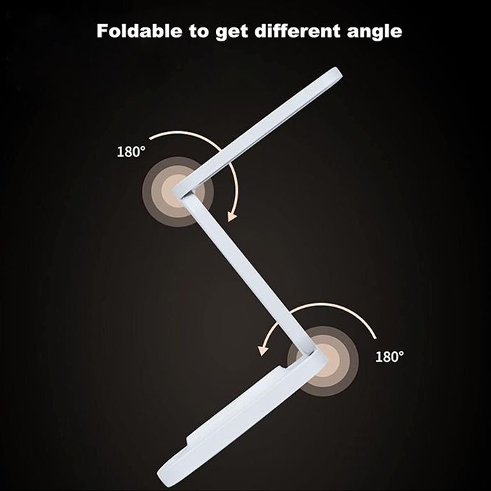 2025 New Arrivals LED Desk Light Foldable Reading Light USB Rechargeable Desk Lamp Eye Protection 3-Level Dimming Lighting Table Lamp Bedside Living Bedroom Charging Night Light Charging Portable lamp