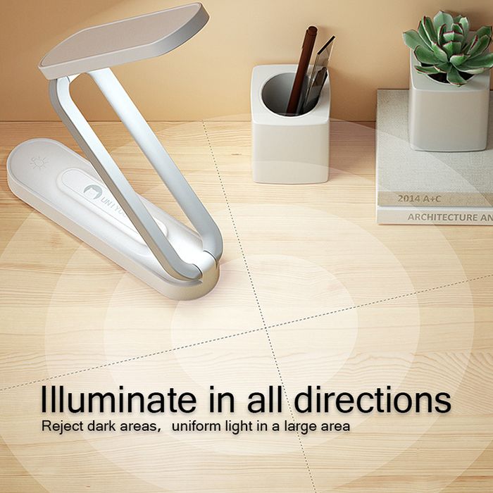 2025 New Arrivals LED Desk Light Foldable Reading Light USB Rechargeable Desk Lamp Eye Protection 3-Level Dimming Lighting Table Lamp Bedside Living Bedroom Charging Night Light Charging Portable lamp