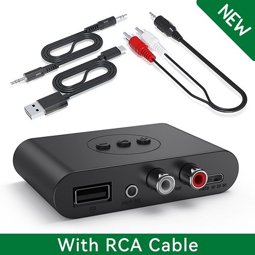 Bluetooth 5.2 Audio Receiver NFC U Disk RCA 3.5mm AUX USB Stereo Music Wireless Adapter With Mic For Car Kit Speaker Amplifier