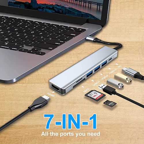 USB C Hub to 4K HDMI-Compatible SD TF USB 3.0 2.0 Type C Charging Dock for MacBook iPad Pro Samsung S21 Dex TV Projector Mouse