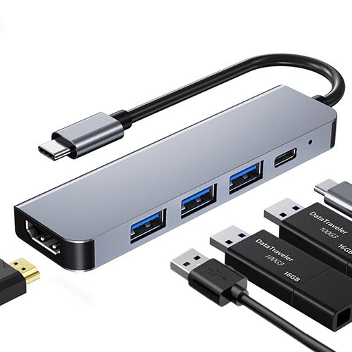 USB C Hub to 4K HDMI-Compatible SD TF USB 3.0 2.0 Type C Charging Dock for MacBook iPad Pro Samsung S21 Dex TV Projector Mouse